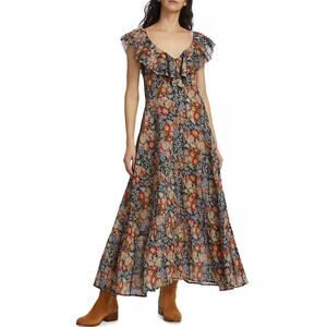The Great Twilight Midi Dress Geranium Floral size XS